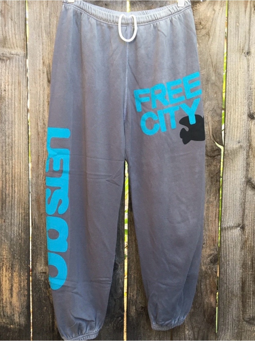 NWT FREECITY Gray Drawstring Sweatpants